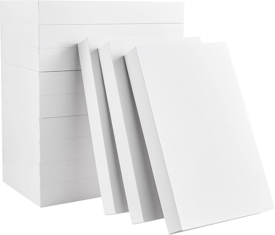 12-Pack Large White Gift Boxes with Lids – 15 x 9.5 x 2 Inches, Cardboard Boxes for Clothes, Shirts & Presents (White)